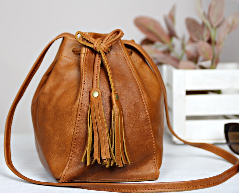 Crossbody Bucket Bag Drawstring Bag Shoulder Purse Small | Etsy