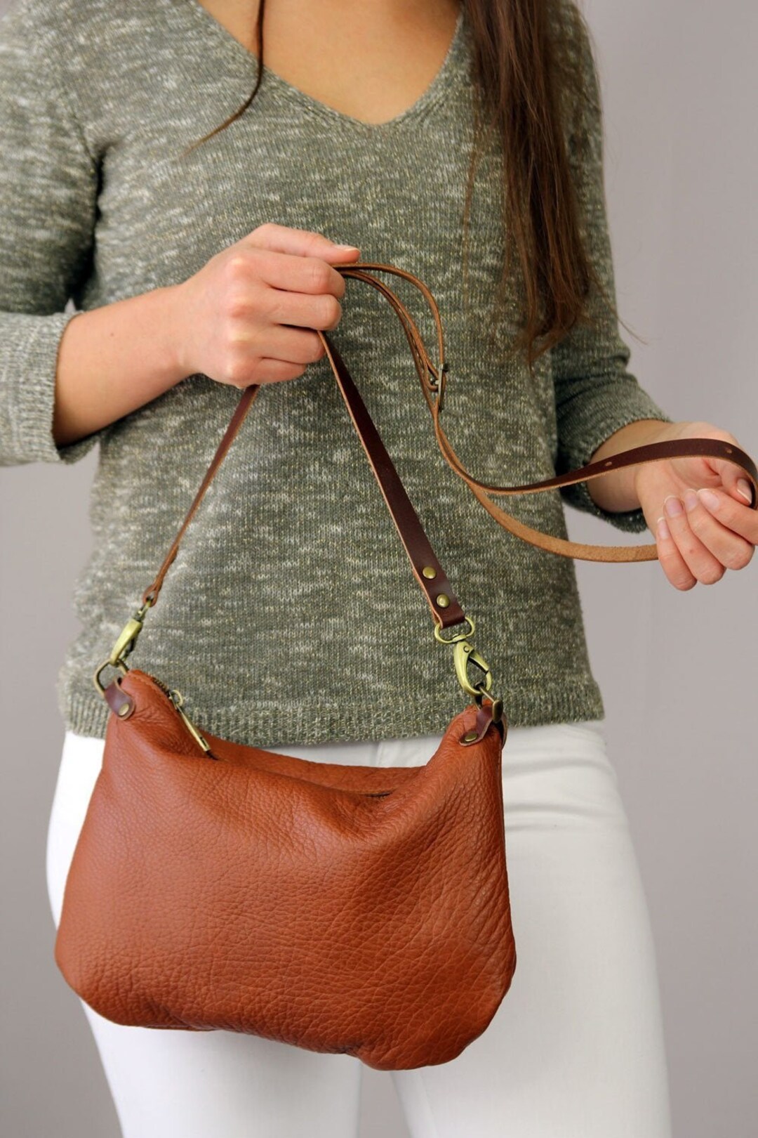 Brown Leather Crossbody Bag - Soft Leather Bag - Medium Bag Brown Leather Crossbody Bag - Soft Leather Bag - Medium Bag