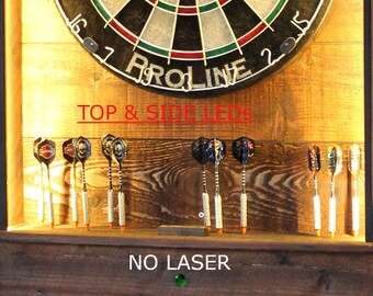 Darts Board Cabinet Dartboard Backboard Darts Storage In The Etsy