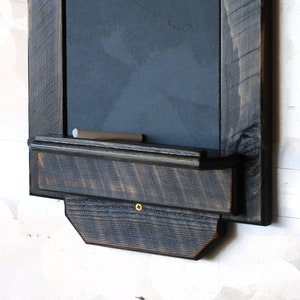 Decorative Slate Chalkboard: Rustic Wood Frame, Cricket/Darts Scoreboard