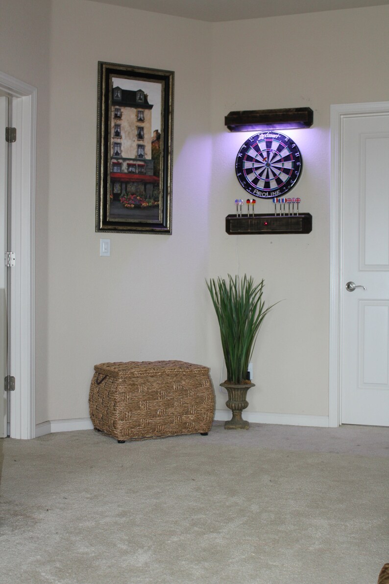 Darts Board Light Leds & Dartboard Throw Line Laser Combo Etsy