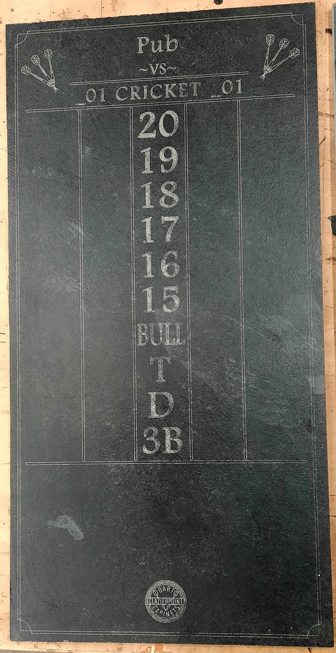 Cricket Scoreboard - Darts Scoreboard- Slate Chalkboard - Outchart