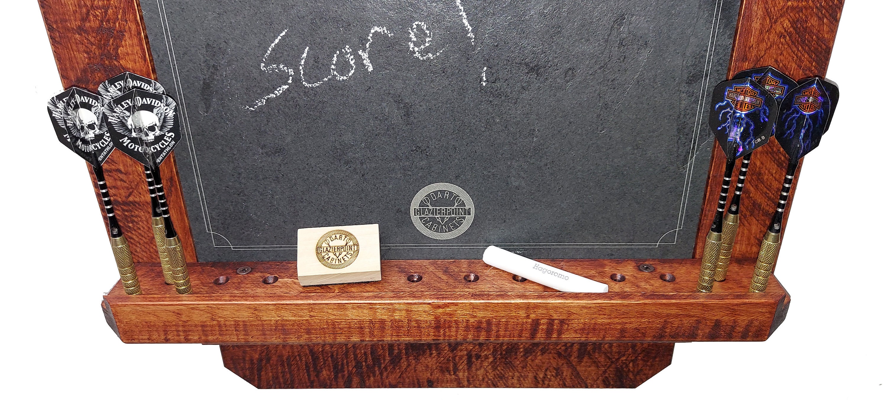 Deluxe Cedar Dart Scoreboard: Slate Chalkboard & Dart Holder - Etsy