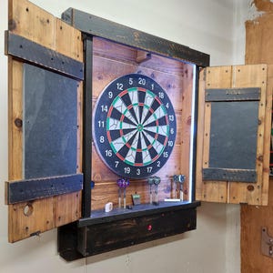 Dartboard Cabinet Light LED - Darts board Throw Line Laser - Electronic Dartboard Wi-Fi Voice App