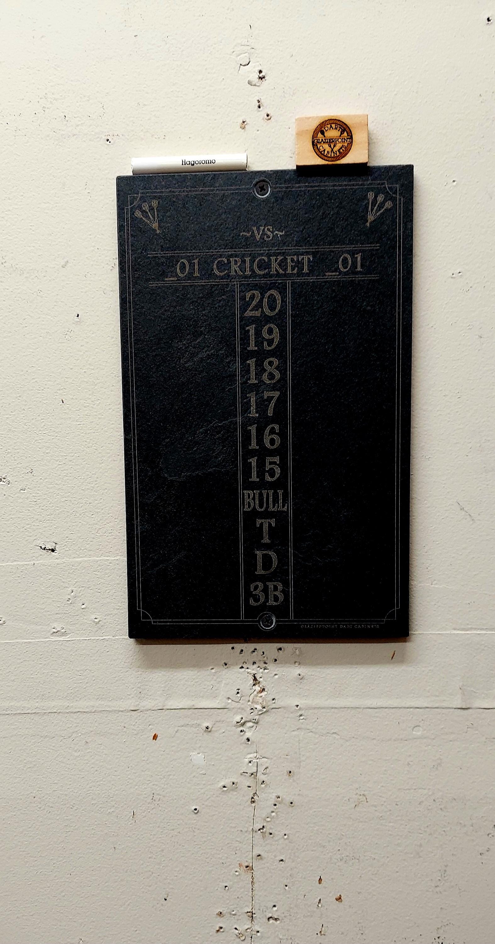 Darts Scoreboard - Cricket Scoreboard - Slate Chalkboard -12