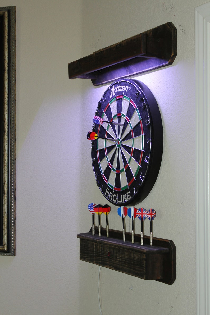 Darts Board Light Leds & Dartboard Throw Line Laser Combo Etsy