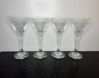 Vintage Grey Goose Vodka Martini Glasses Set of Four