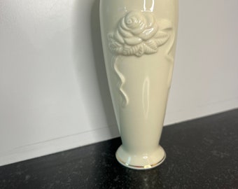 Vintage Lenox Rose Vase with Gold Accents - Vintage Lenox Rosebud Collection Vase