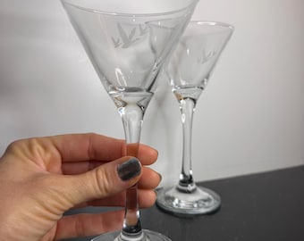 Vintage Grey Goose Vodka Martini Glasses Set of Four