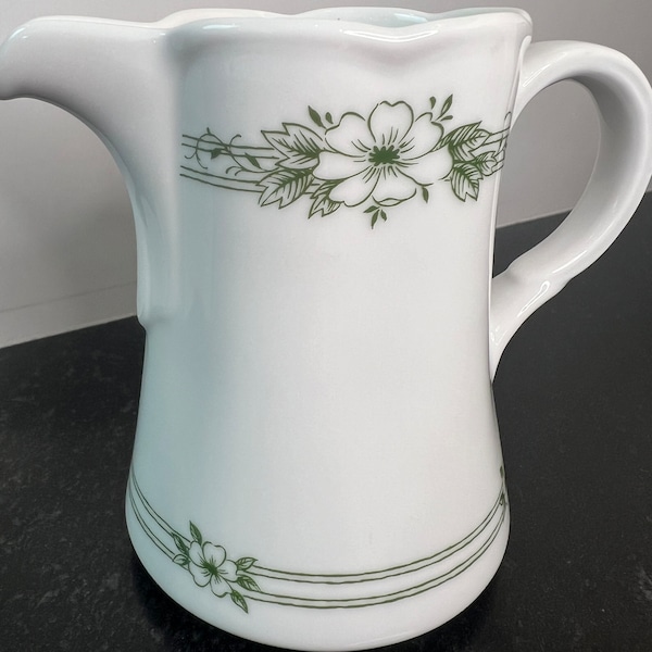 Vintage Creamer - White and Green Floral Creamer - Bauscher Weiden - Bavaria, Germany