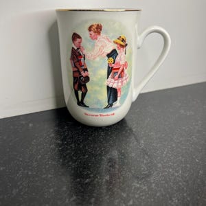 Vintage Mug - Norman Rockwell The First Day of School Mug 1986