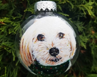 Pet Ornament Memorial, Hand Painted Pet Ornament, Pet Christmas Tree Decoration, Custom Pet Painted Ornament, Christmas Gifts for Pet Owners