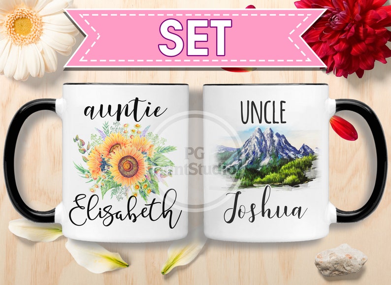 aunt and uncle mug set