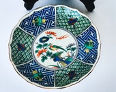 Vintage Enameled Imari Plate Set