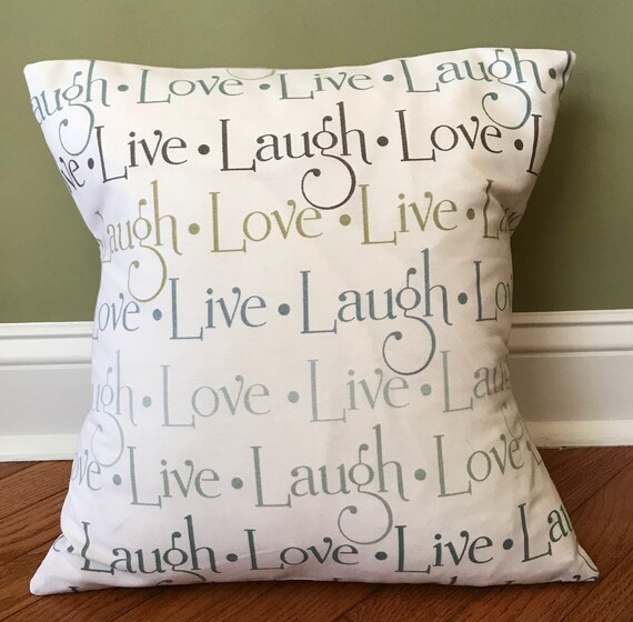 Live Laugh Love Pillow Cover 18 X 18 Etsy