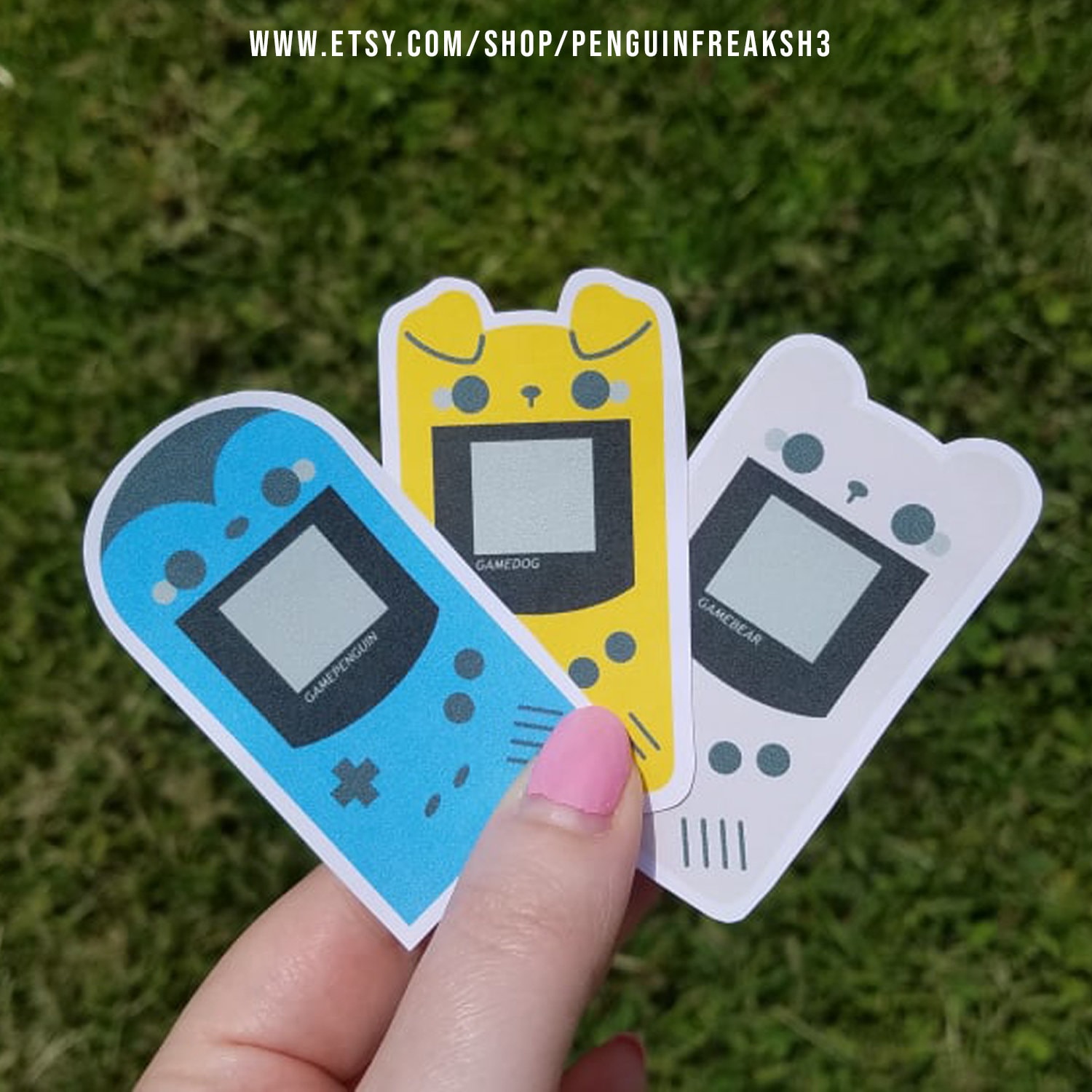 Matte Kawaii Animal Gameboy Stickers Bunny Penguin Dog - Etsy