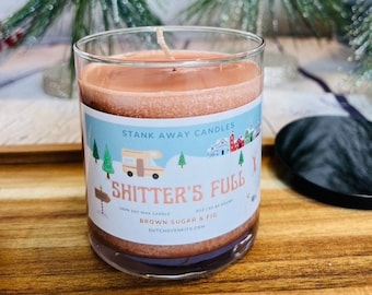 Christmas Vacation Brown Sugar & Fig Scented Candle |Stank Away Holiday Candles | Funny Christmas White Elephant and Secret Santa Gifts