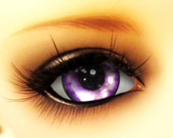 Doll Eyes aqua or purple aura 8mm 10mm 12mm 14mm 16mm 18mm 20mm 22mm  ERSA FLORA BJD eyes