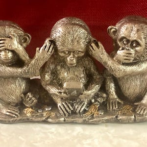 3 Wise Monkeys - See No Evil, Hear No Evil, and Speak No Evil - Etsy