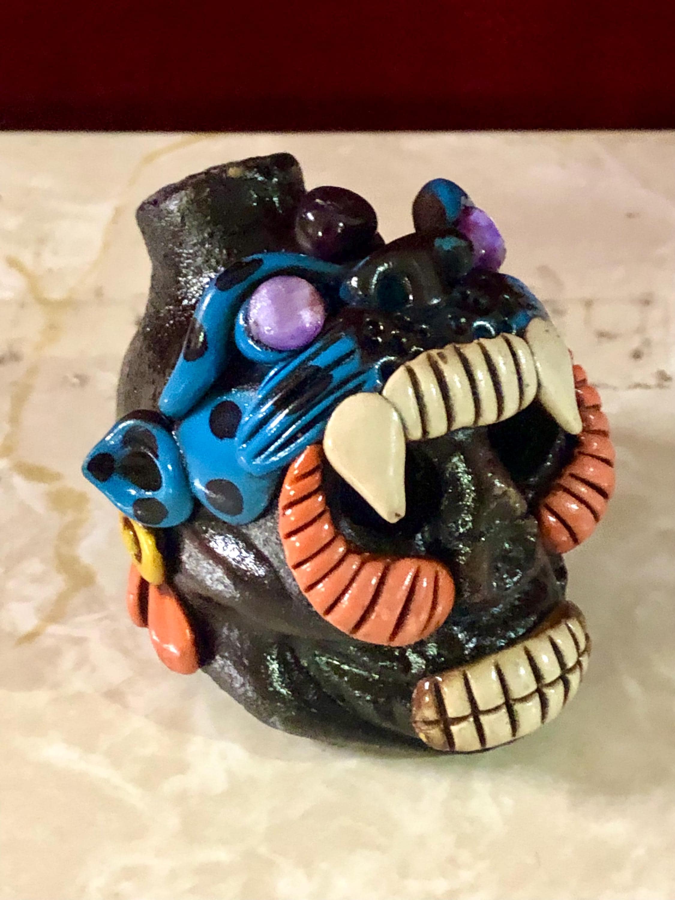 銅製 岩鶴置物 吉祥飾 DT815 Teotihuacan Jaguar Whistle - Etsy
