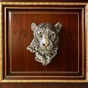 Impressive Jaguar Face Sculpture/Wall Art
