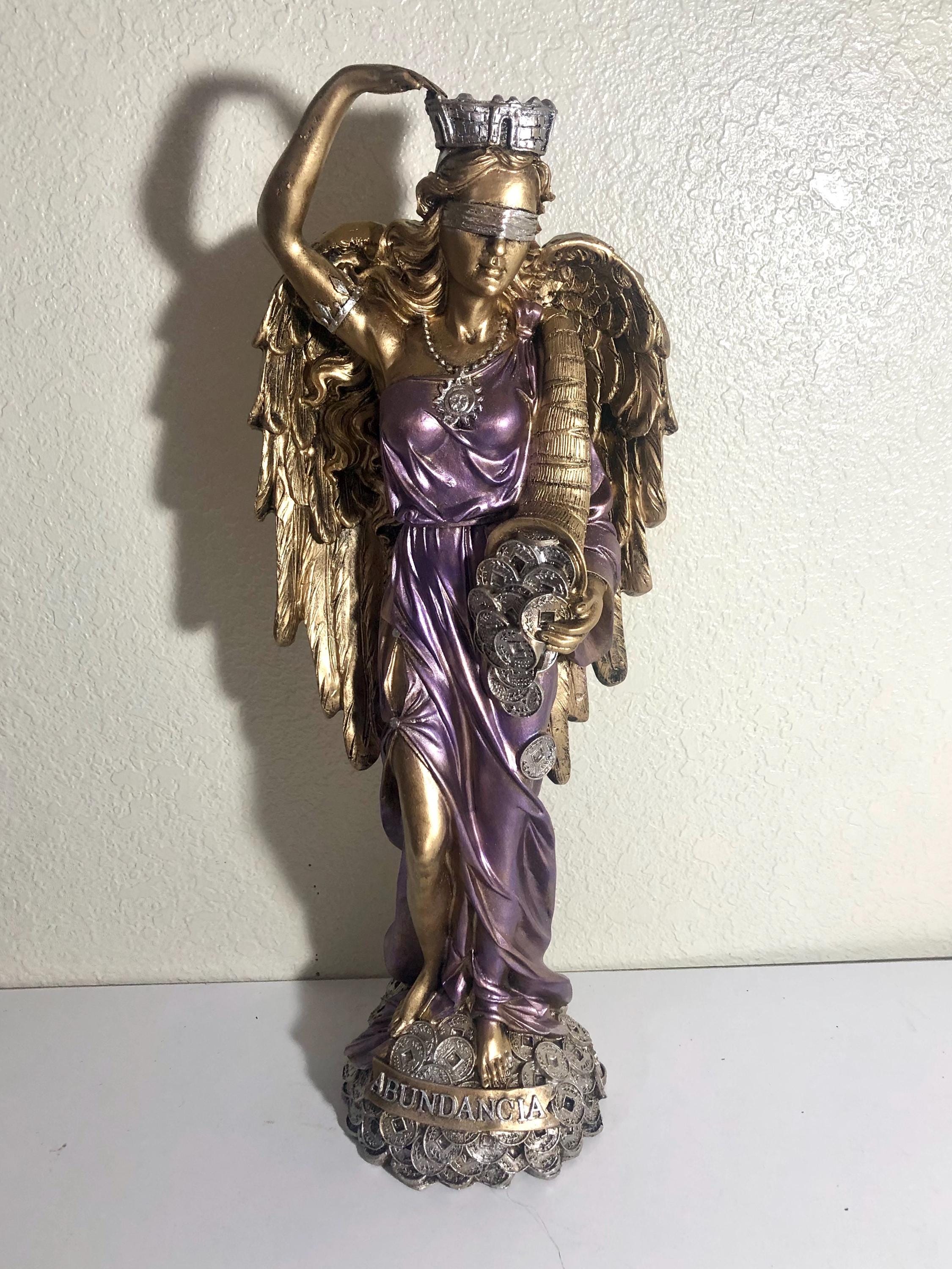 Angel De La Abundancia - 9 Abundance Angel Resin Religious Statue For Home Decor