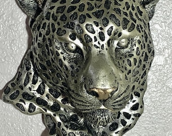 Impressive Jaguar Face Sculpture/Wall Art