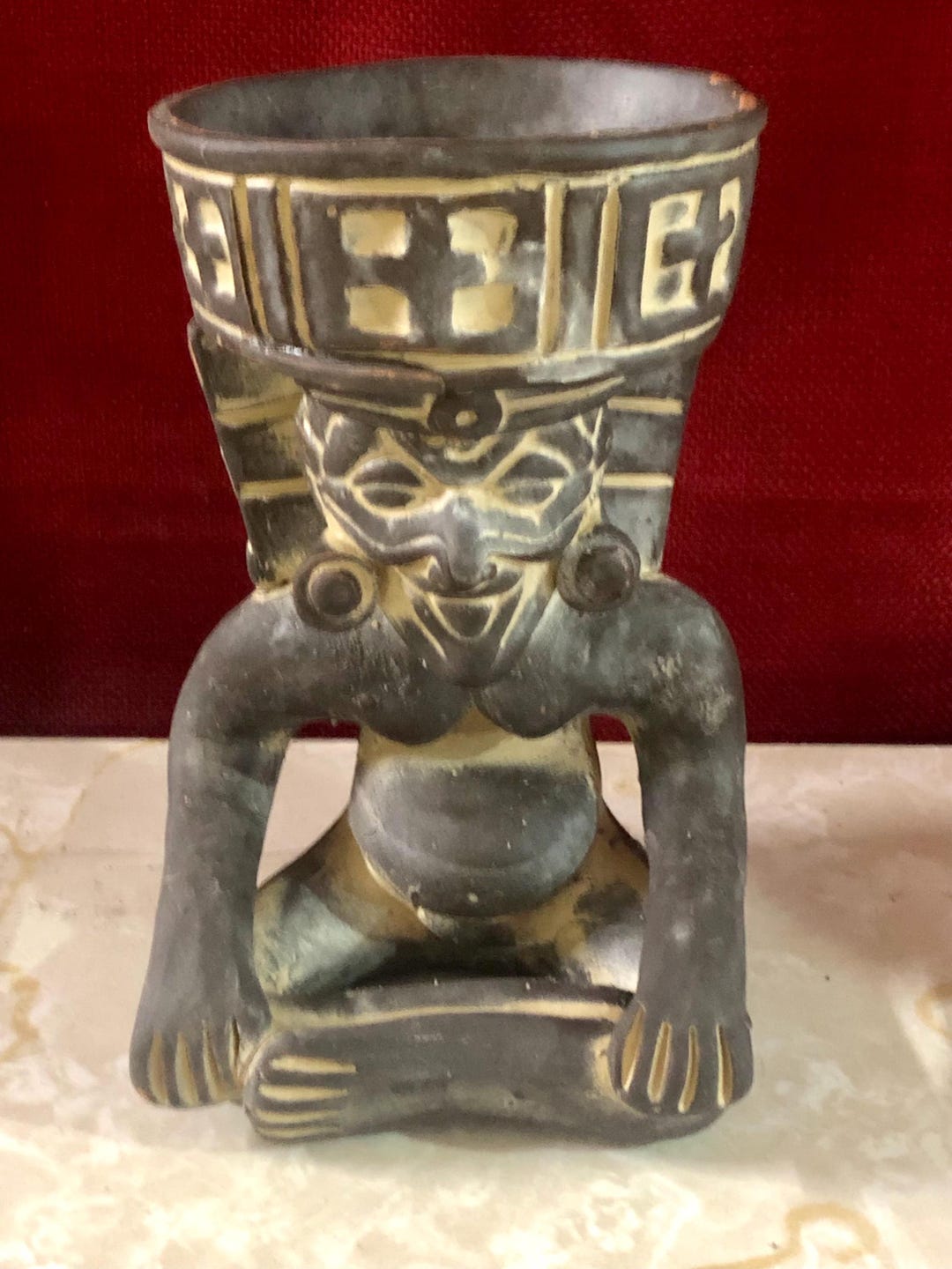 Aztec Huehueteotl- God of Fire and Time Clay Incense Burner - Etsy