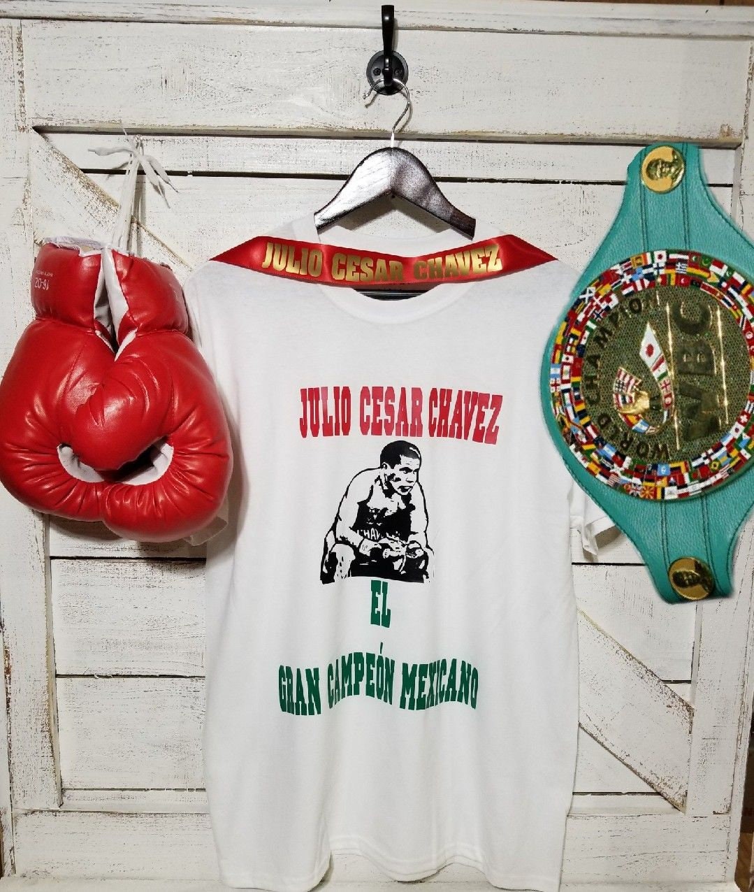 Camiseta de boxeo vintage Julio César Chávez vs Héctor macho camacho  RARA