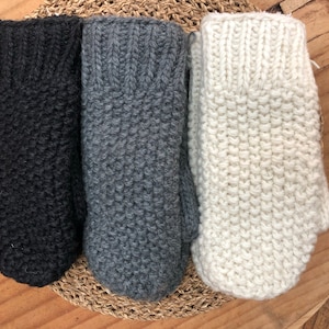 Scandinavian Nordic Wool Knitted Fleece Lined Merino Wool Fair Trade Mittens