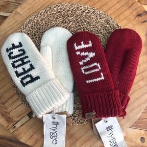 Peace Love Fair Trade Ethically Made Mittens