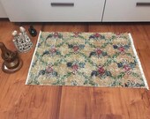 eclectic brown rug,2 39 9x1 39 7fett,1970,aztec rug,boho rug,handmade rug,desinger etnic rug, doormat, smal rug, rug,turkhis rug,decorative rug,