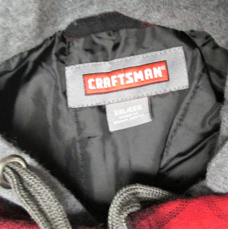 Men/'s Long Sleeve Insulated Lined Hooded Flannel ShirtJacket Size XXL