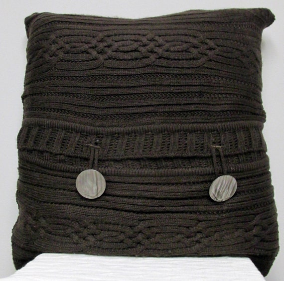 Handmade Upcycled Sweater Throw Pillow 18x 18 Etsy