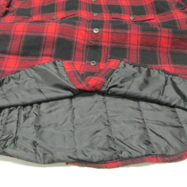 Men/'s Long Sleeve Insulated Lined Hooded Flannel ShirtJacket Size XXL