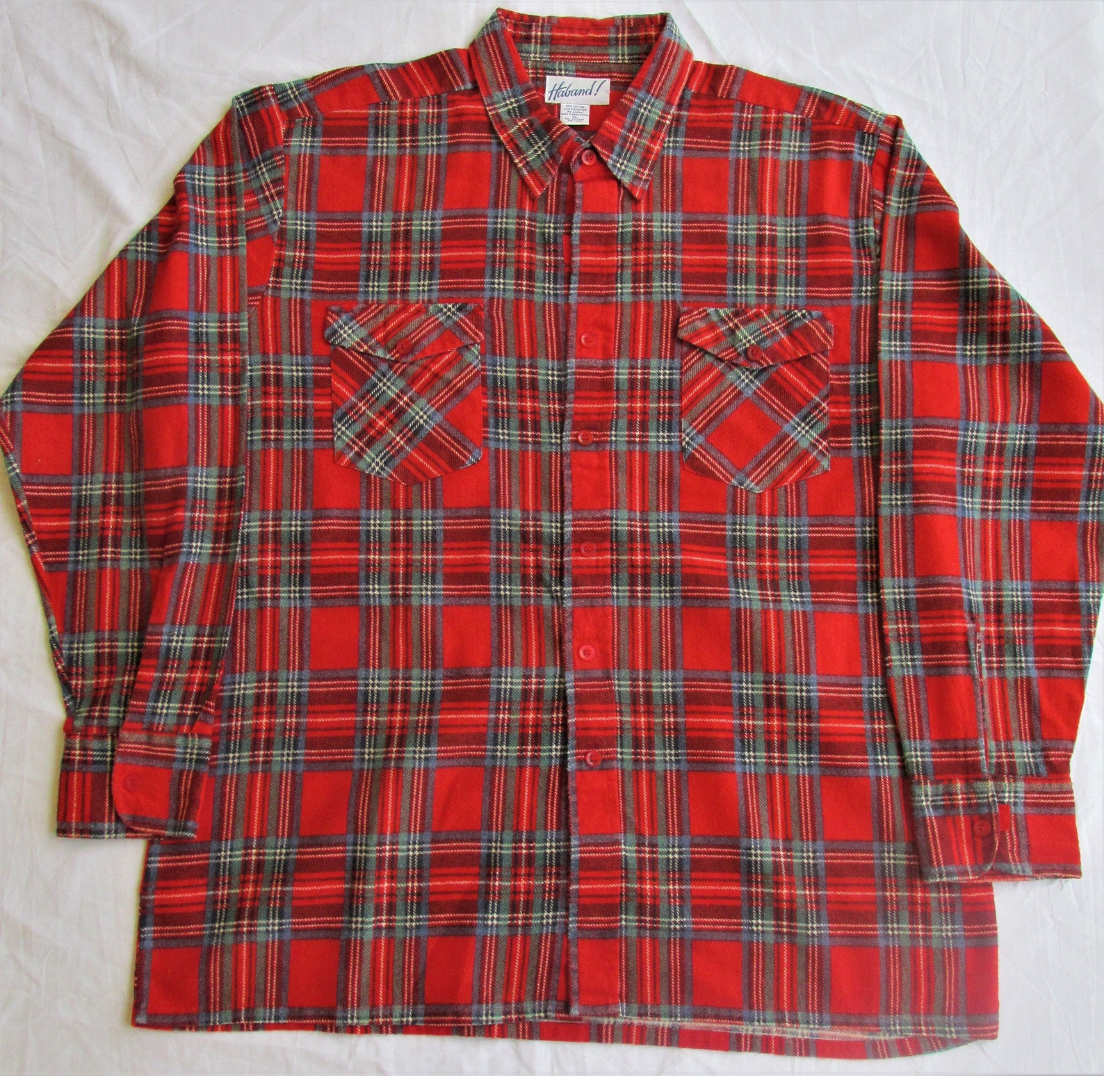 Haband NWOT Men's Cotton Flannel Shirt Size XL | Etsy