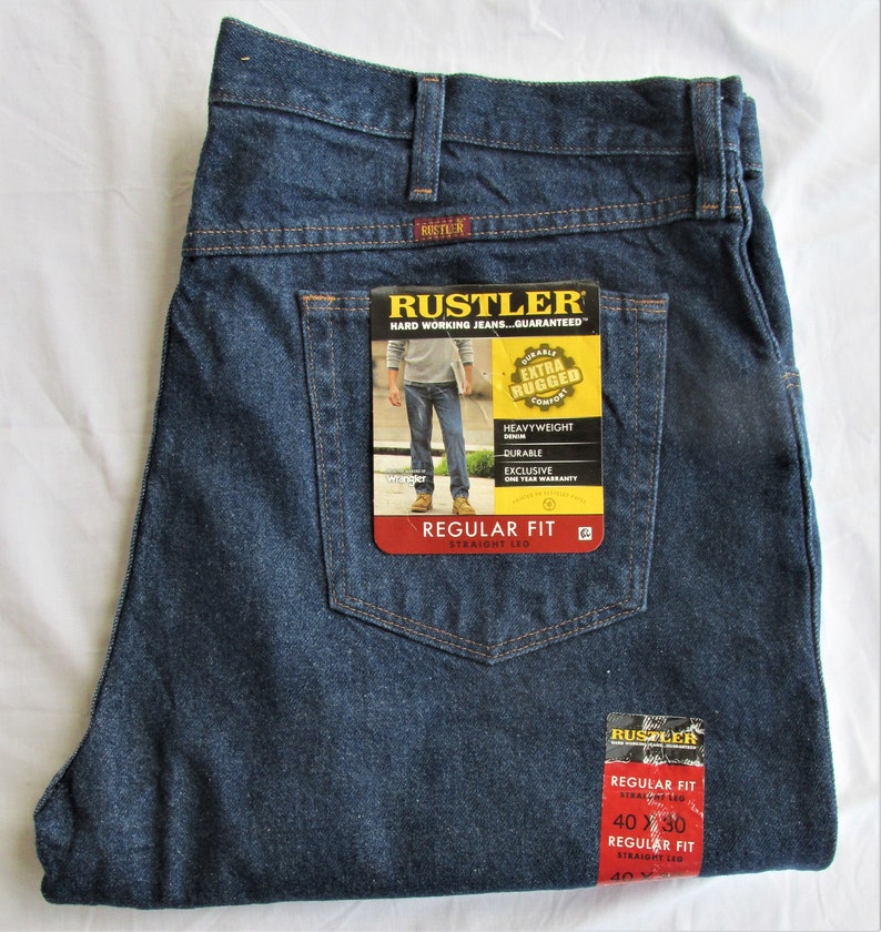 Wrangler/Rustler Brand NWT Men's Straight Leg Jeans Size | Etsy