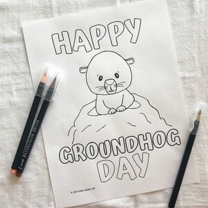 Groundhog Day Coloring page