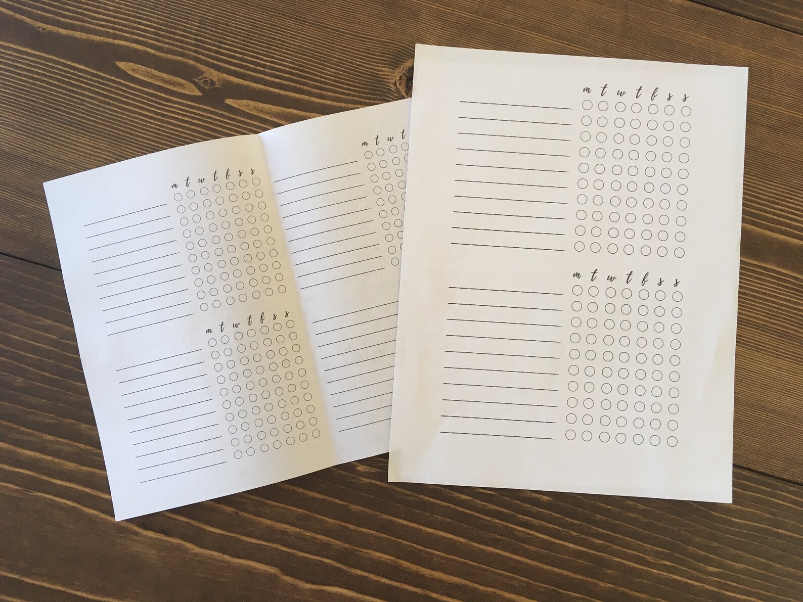 Printable Planner Pages With Health &amp; Fitness Trackers - Etsy