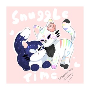 Gizmo and Sugar cuddling Jumbo print