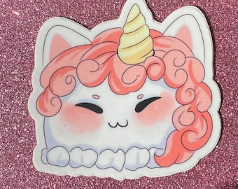 Unicorn Cake sticker or Pin