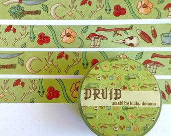 Druid Class RPG Washi Tape for Character Journal or Notebook or Decorating