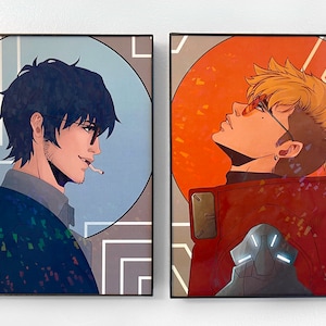 Trigun Vash and Wolfwood Holo Wall Art Prints