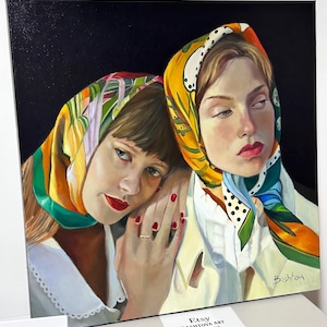 Oil painting woman portrait Art home decor Figurative painting Female