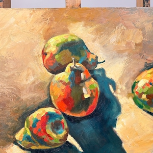 Oil painting colorful still life fruit home decor