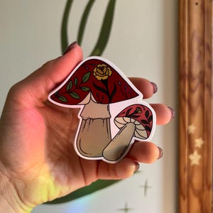 Floral Mushroom Sticker