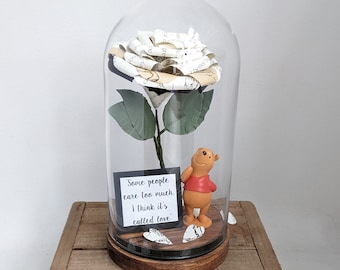 Handcrafted Winnie the Pooh Paper Rose Dome – Disney Gift