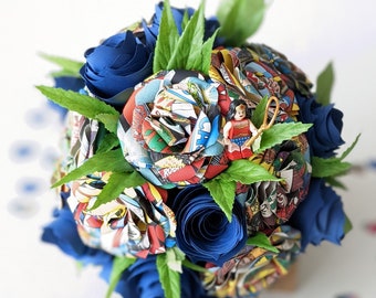 Comic Book Super Hero Marvel/DC Paper Wedding Bouquet