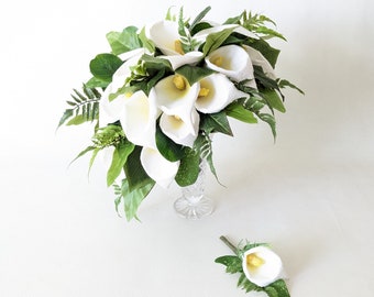 Calla Lily Paper Wedding Bouquet