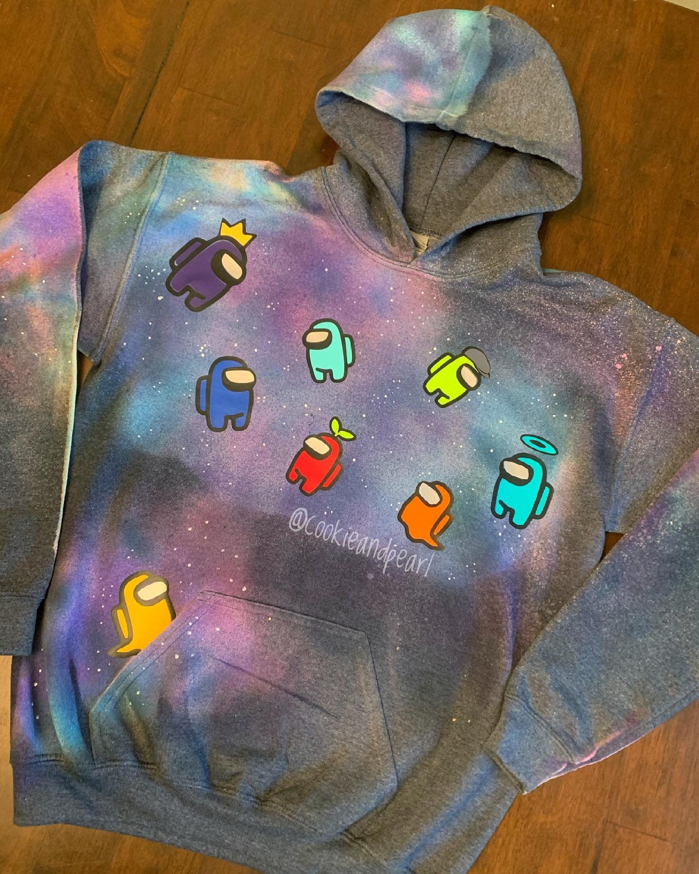 YOUTH Among Us Galaxy Tie Dye Hoodie - Etsy
